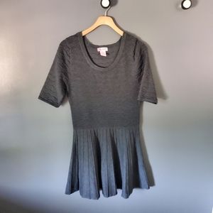 Gray sweater dress